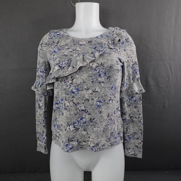 Epic Threads Other - Epic Threads Youth Girls Sweater Large Gray Floral Ruffle Y2K Twee